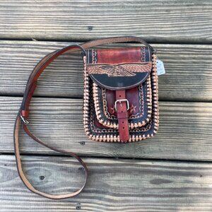 Small Leather Vintage Cross Body Purse